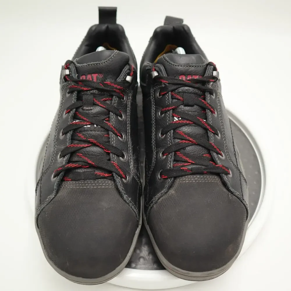 Caterpillar Steel Toe Mens Size 12 Shoes Brode Working Black Leather Low Top